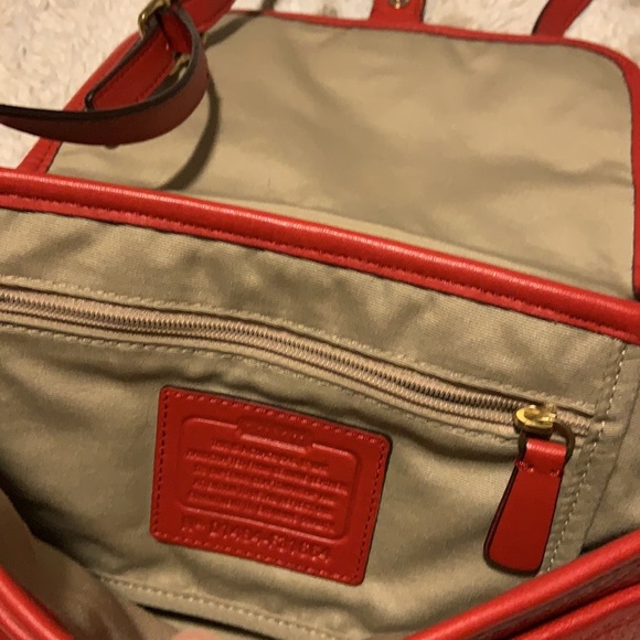 COACH Red Crossbody AS IS - Picture 6 of 7